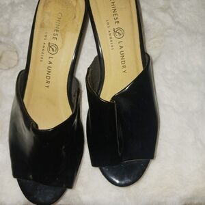 Chinese Laundry Black Mules